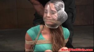 Tied up bdsm sub whipped by maledom